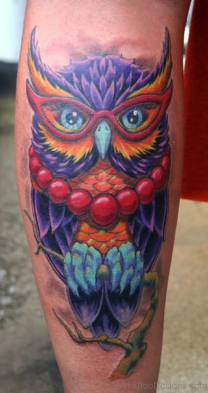 Trendy Owl Tattoo