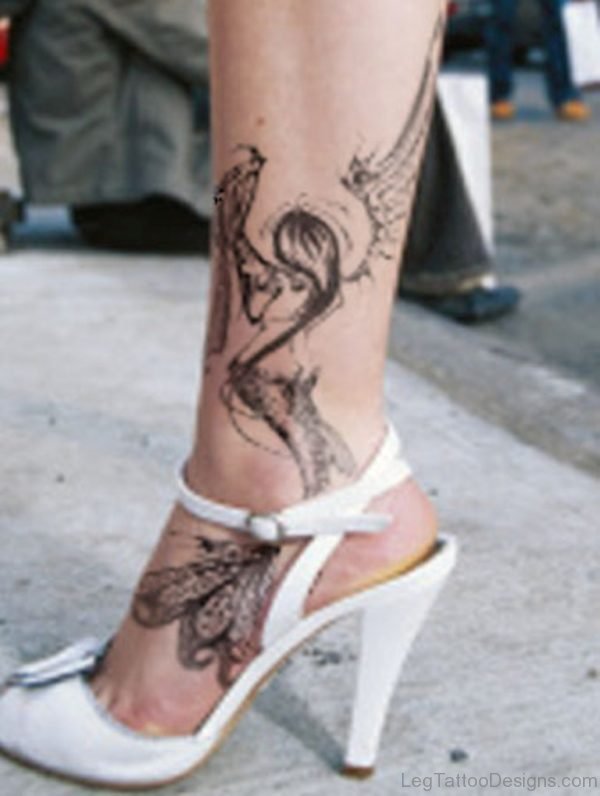 Tribal Fairy Angel Tattoo