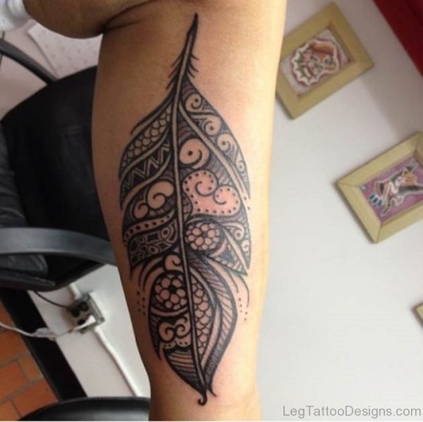 Tribal Feather Tattoo