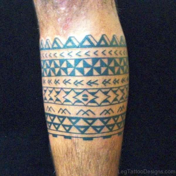 Tribal Leg Band Tattoo