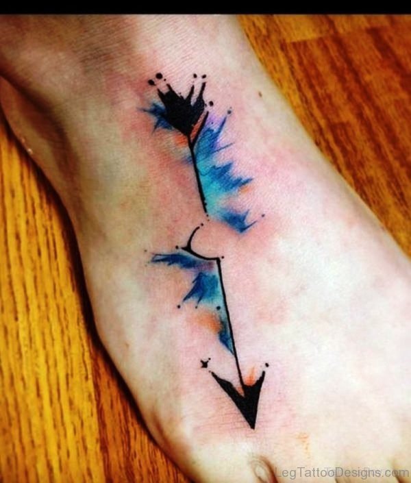 Unique Colorful Design Arrow Tattoo