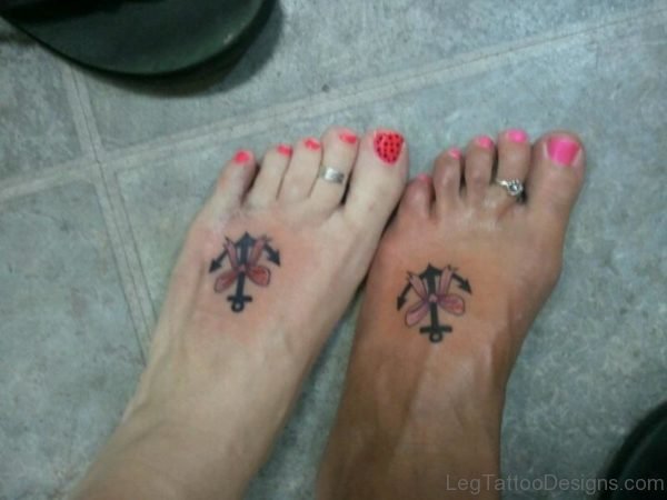 Wonderful Anchor Tattoo On Foot