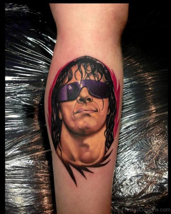 Wwe Legend Bret Hart Portrait Tattoo