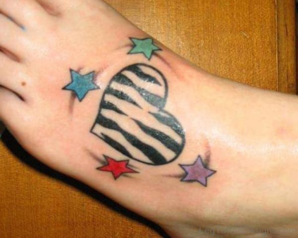 Zebra Heart Tattoo