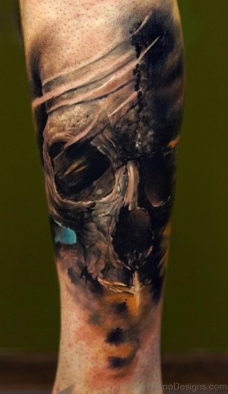 56 Adorable Skull Tattoos On Leg