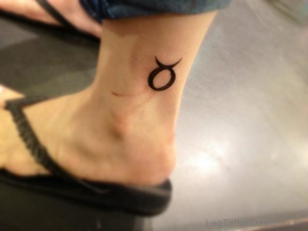 Amazing Taurus Ankle Tattoo