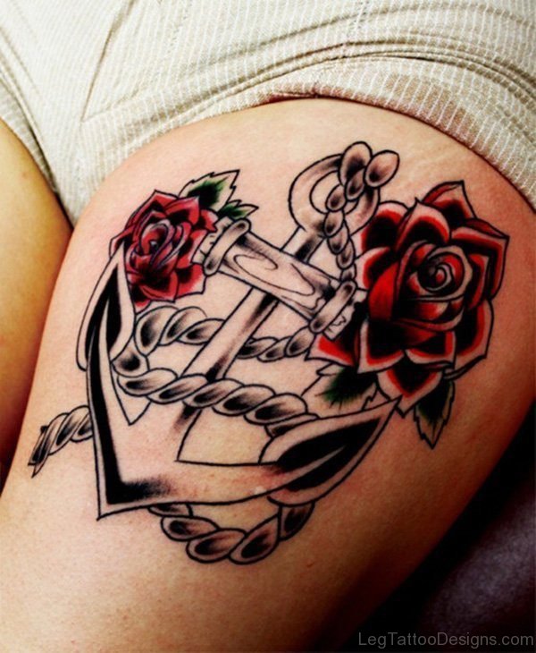 47 Dazzling Anchor Tattoos On Thigh