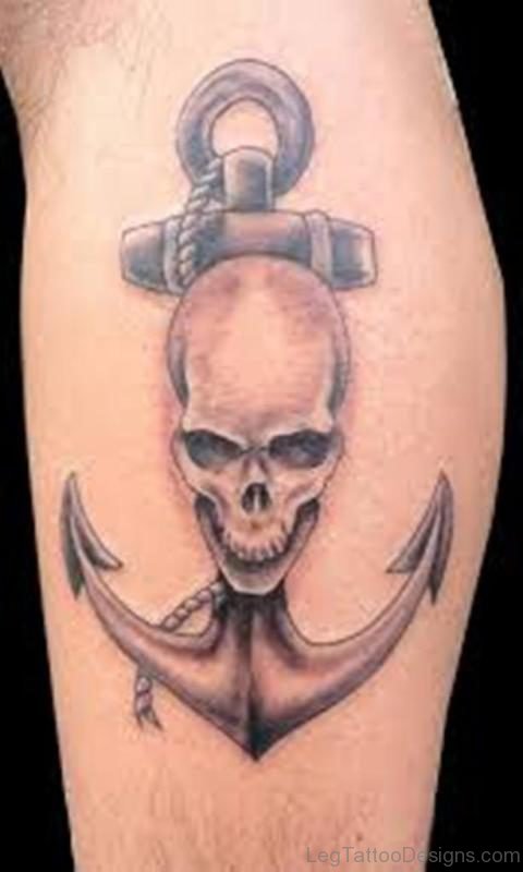 Anchor And Skull Tattoo 1