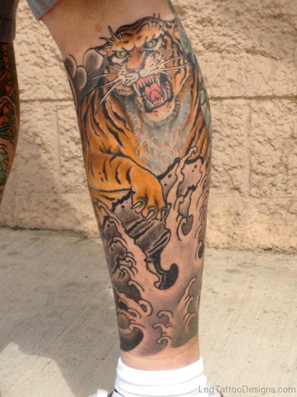 Angry Tiger Tattoo