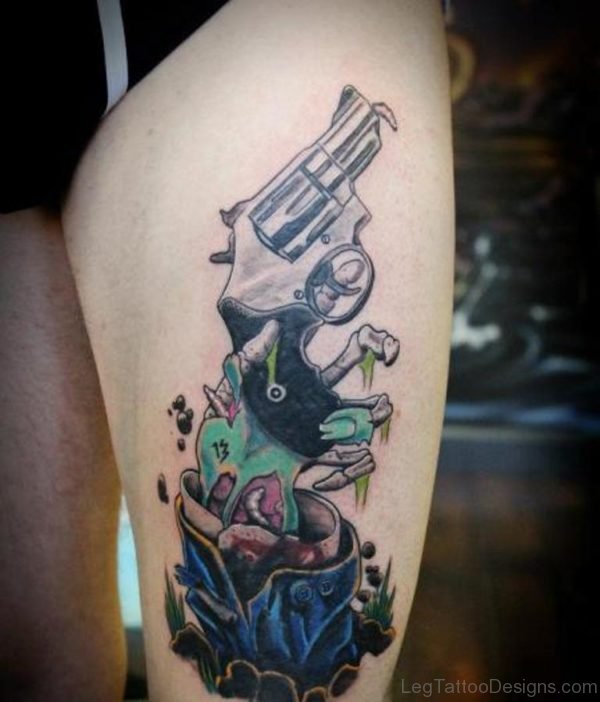 Appealing Gun Tattoo