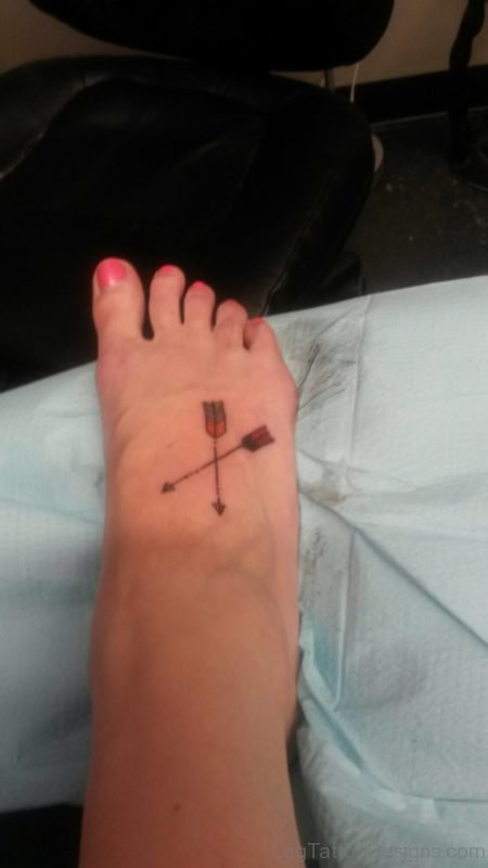 Arrow Tattoo On Foot