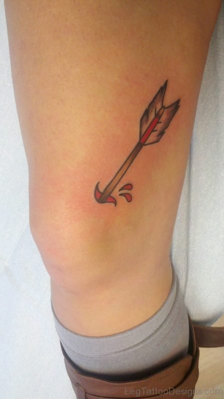Arrow Tattoo On Leg