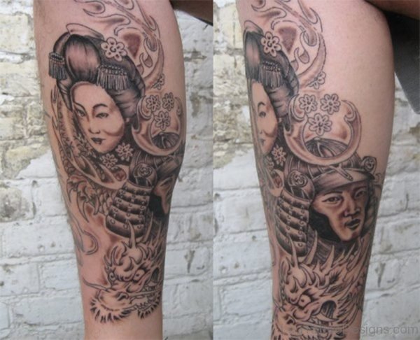 Attarctive Geisha Tattoo