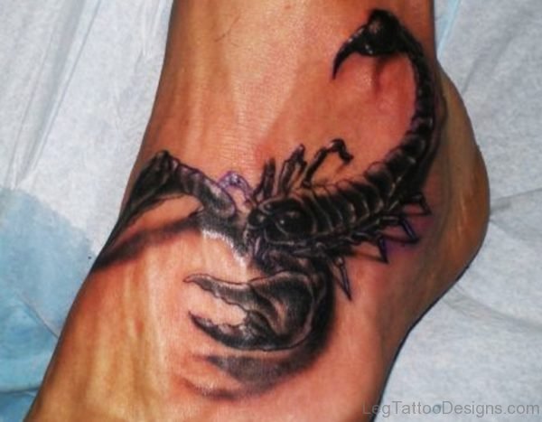 Attarctive Scorpion Tattoo On Foot
