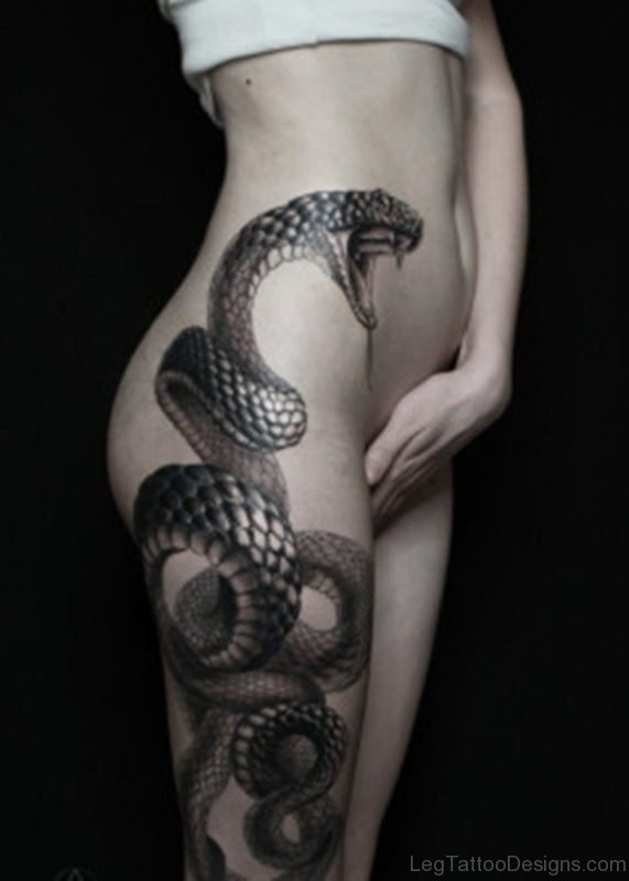 Attractive Snake Tattoo 