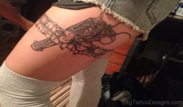 Attractive Gun Tattoo Design