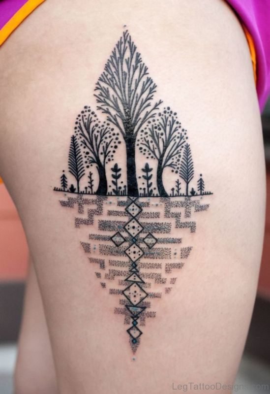 Attractive Tree Tattoo 
