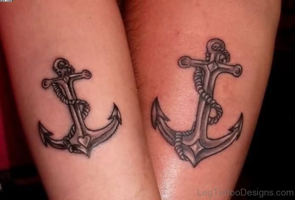 Awesome Anchor Tattoo On Thigh