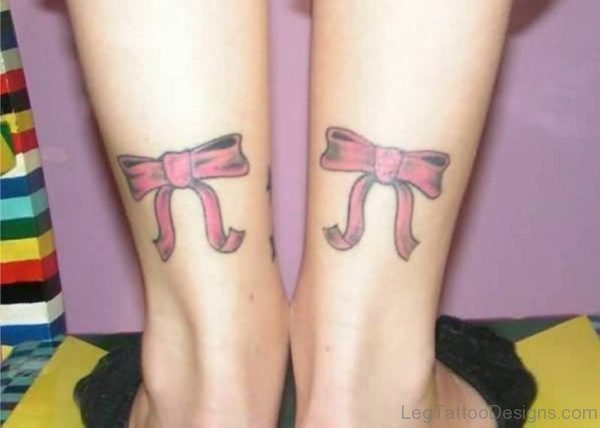 Awesome Bow Tattoo On Ankle