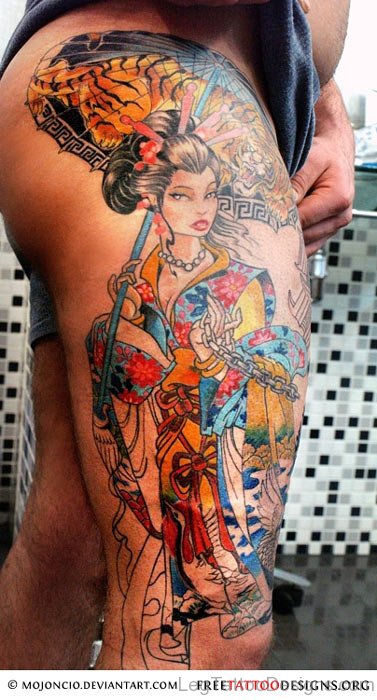 Awesome Geisha Tattoo 1