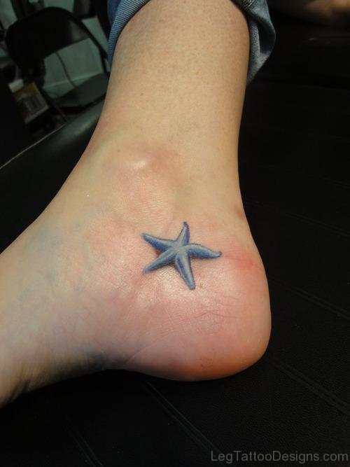 Awesome Starfish Tattoo Design On Foot