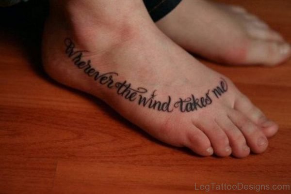 Awesome Wording Tattoo Design