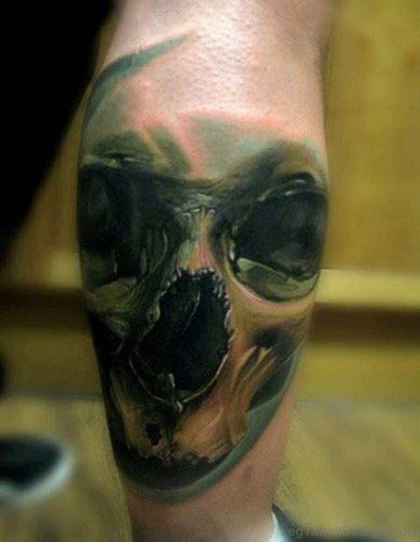 Balck Skull Tattoo Design
