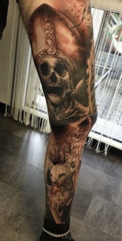Balck Skull Tattoo Image