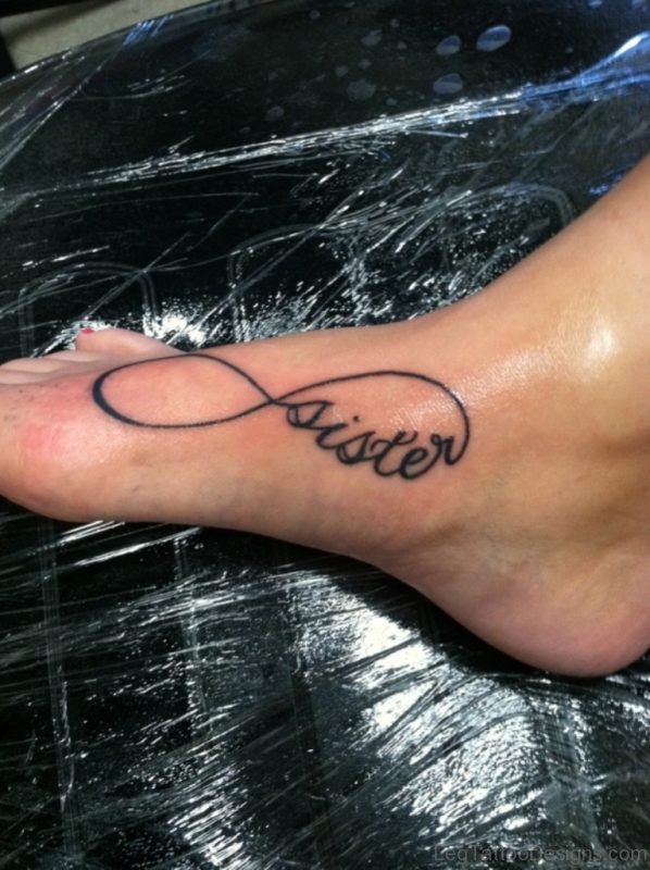 Beautfiul Sisters Infinity Symbol Tattoo