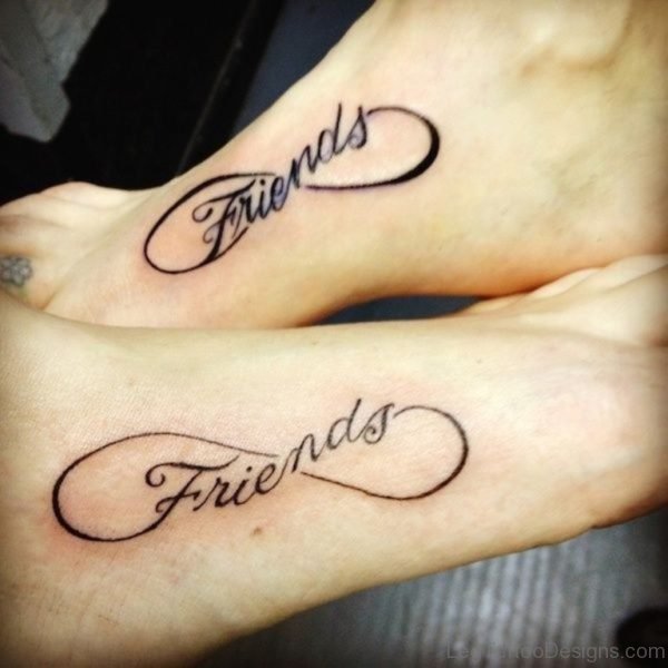 Best Friends Infinity Tattoo on Foot