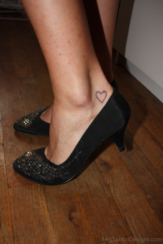 Best Heart Tattoo On Ankle
