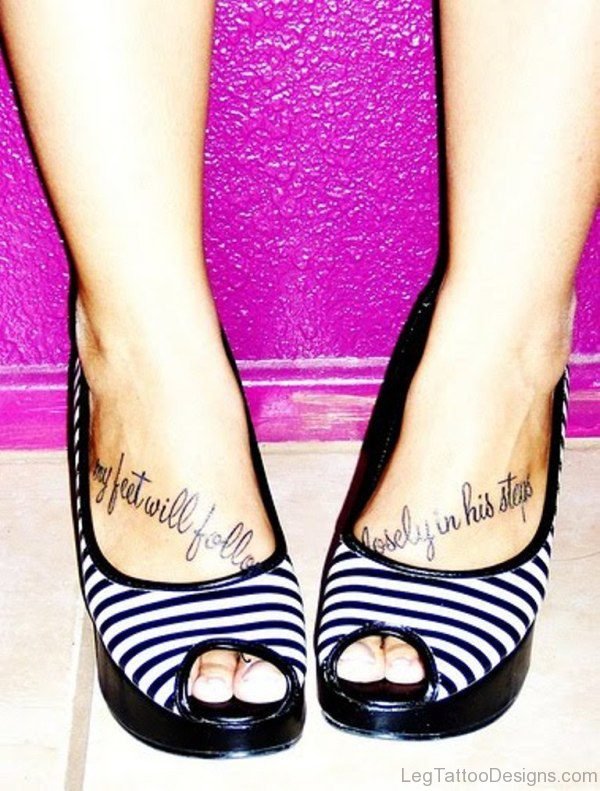 Best Word Tattoos On Foot