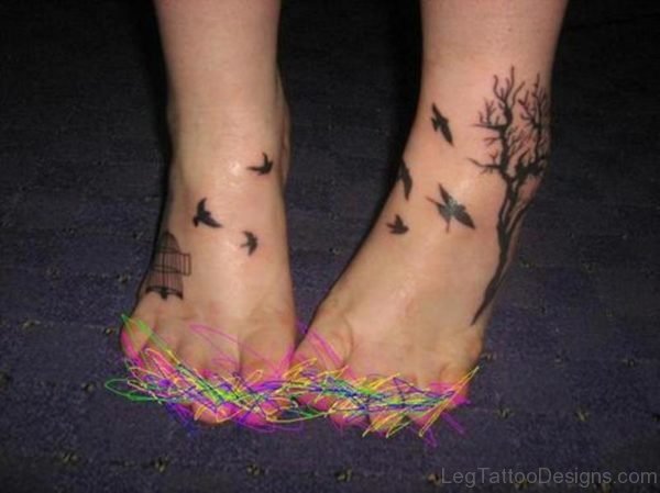 Birds And Tree Tattoo 