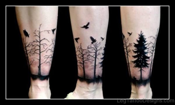 Birds And Tree Tattoo