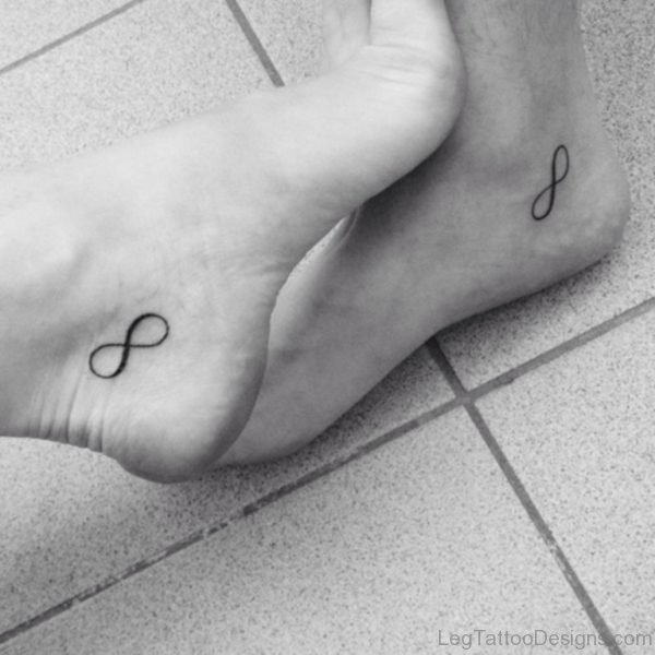 Black Infinity Foot Tattoo