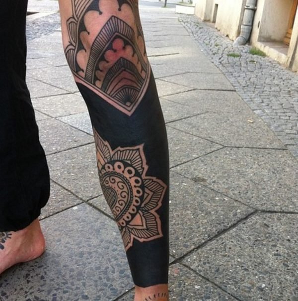 Black Ink Mandala Tattoo