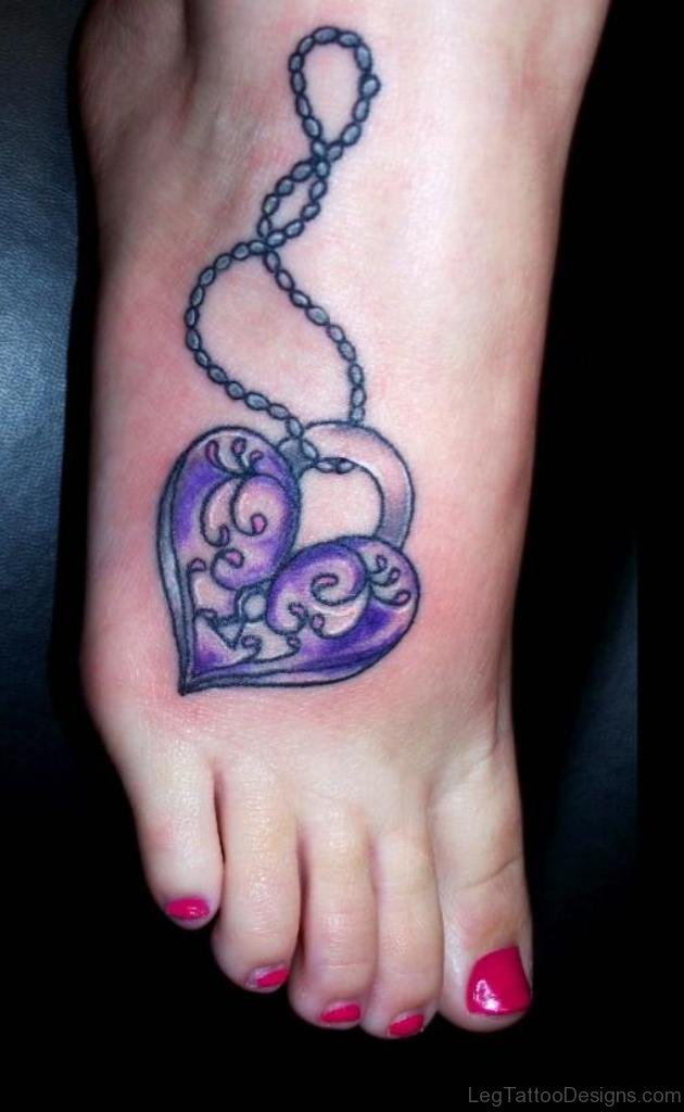 61 Dazzling Heart Tattoos On Foot.