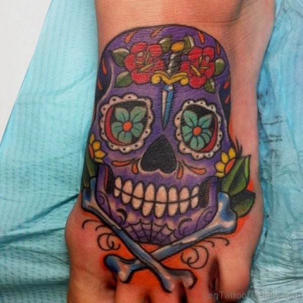 Blue Skull Tattoo