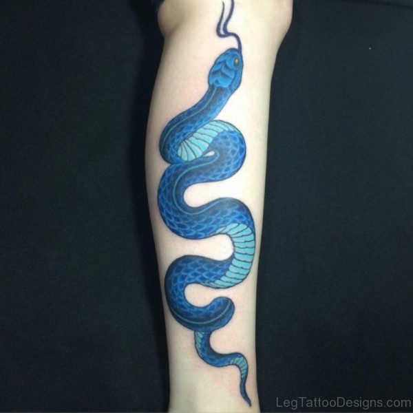 Blue Snake Tattoo