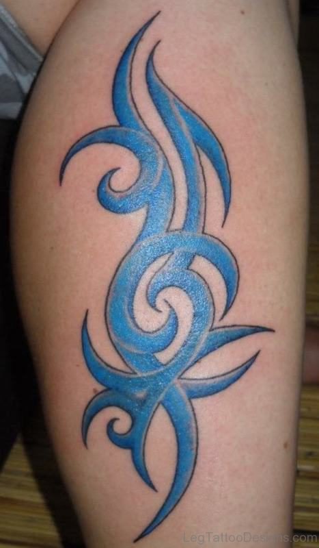 Blue Tribal Tattoo Design