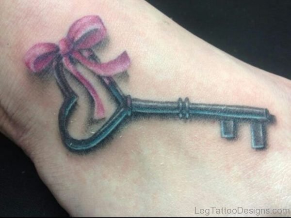 Bow And Key Tattoo