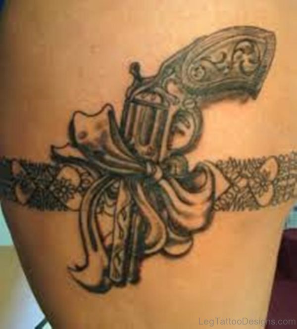 Bow With Gun Tattoo