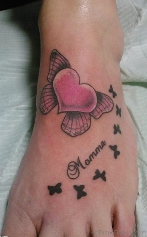Buterfly Winged Heart Tattoo