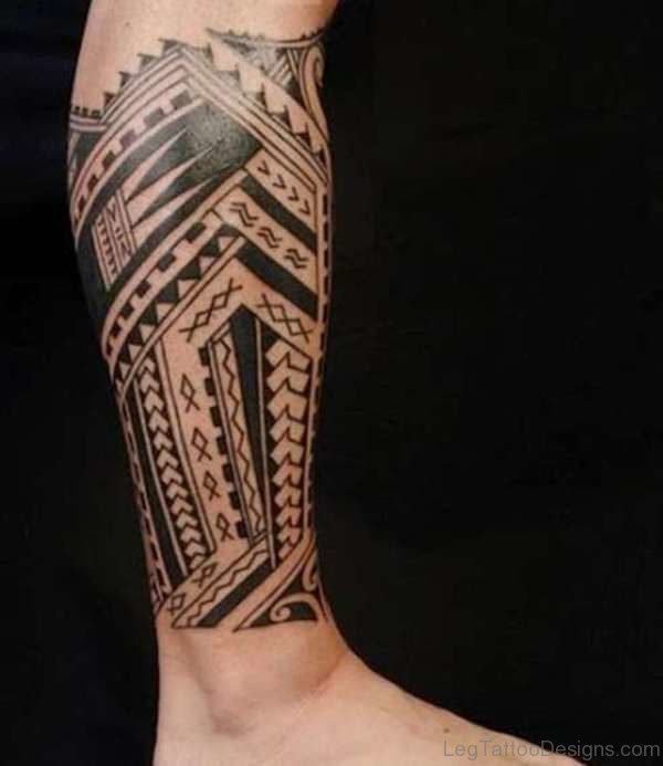 Calf Tribal Tattoo