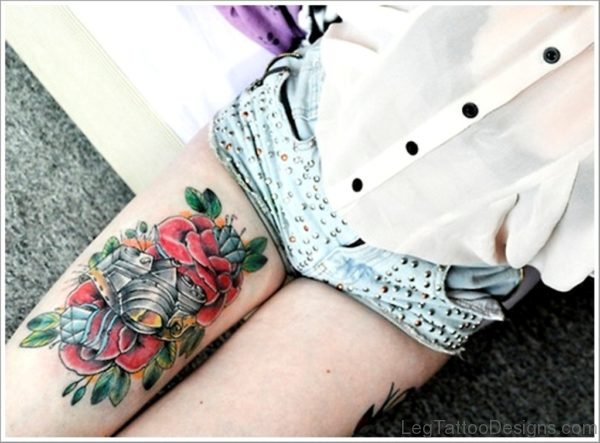 Camera And Rose Tattoo