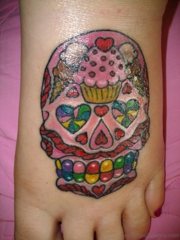 Candy Skull Tattoo