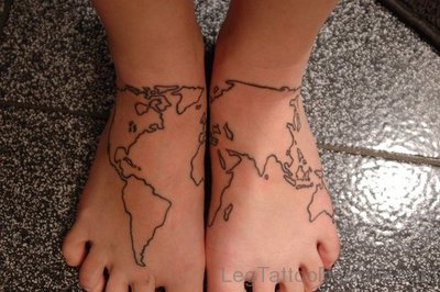 Classic Map Tattoo