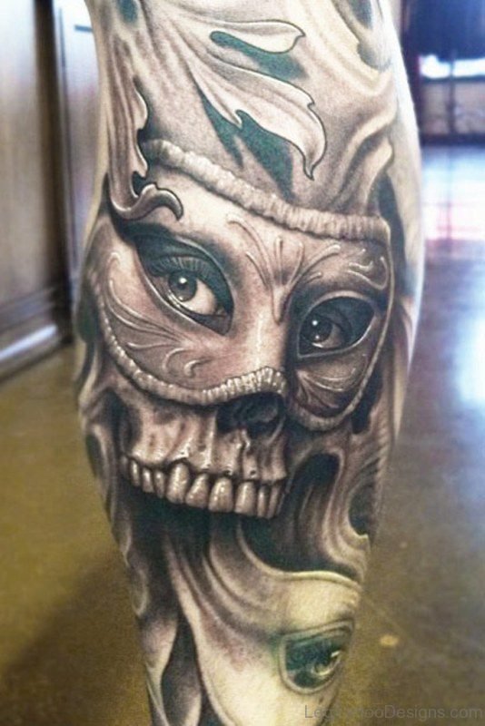 Classy Skull Tattoo Design