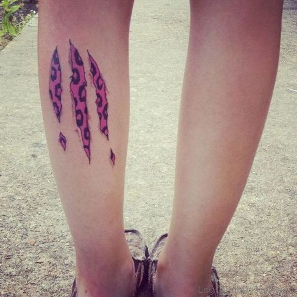 Claw Tattoo Design On Leg