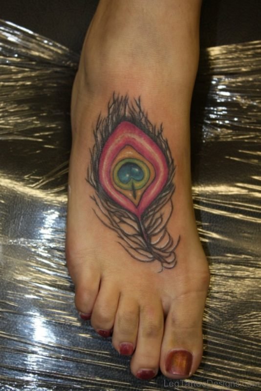 Colored Feather Tattoo